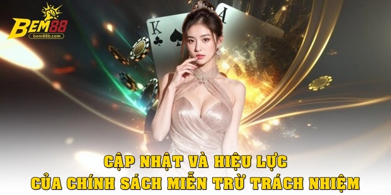 Cập nhật và hiệu lực của chính sách miễn trừ trách nhiệm